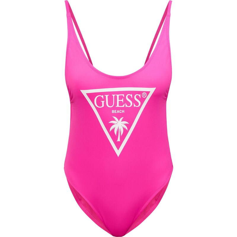 GUESS Plavky VIOLET svítivě růžová / bílá 113339833