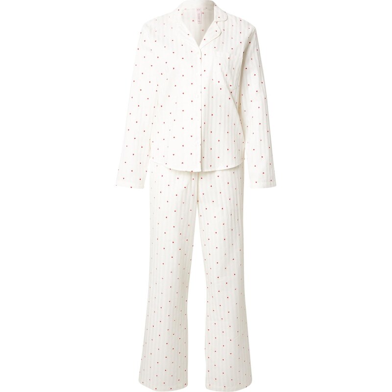 Hunkemöller Pyžamo červená / přírodní bílá