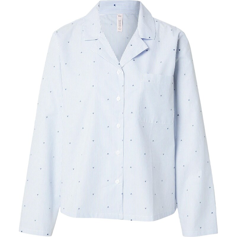 Hunkemöller Tričko na spaní námořnická modř / kouřově modrá /