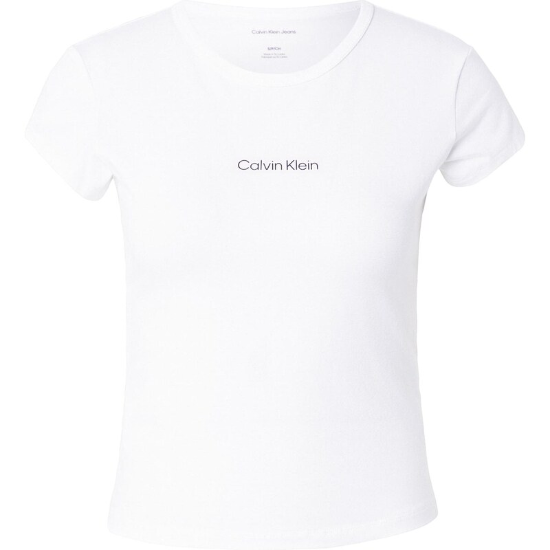 Calvin Klein Jeans Tričko černá / bílá
