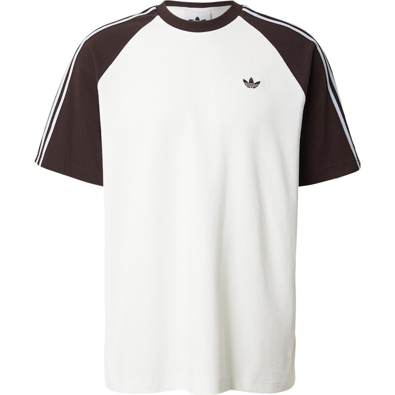ADIDAS ORIGINALS Tričko Britcore tmavě hnědá / bílá