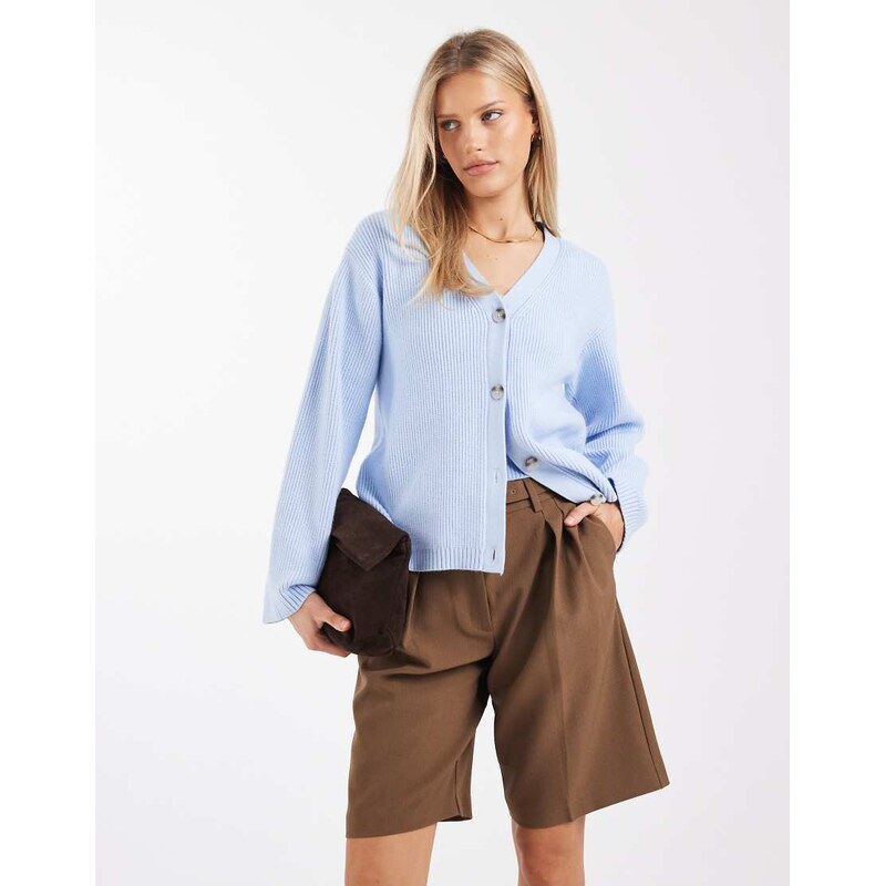 4th & Reckless ribbed knitted cardigan co-ord in light blue 113338660