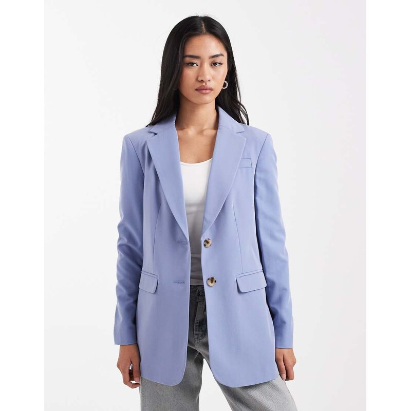 Miss Selfridge oversized blazer in powder blue 115512616
