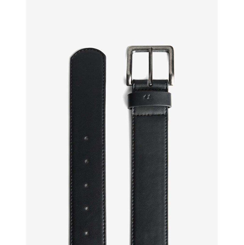 Bershka Wide leather effect belt in black