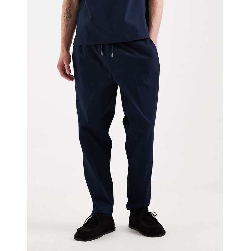 ASOS DESIGN co-ord tapered trouser in navy