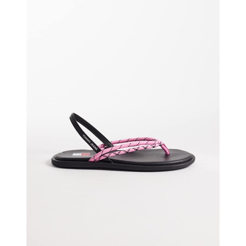 Tommy Jeans sandals with rope detail in pink 115165603