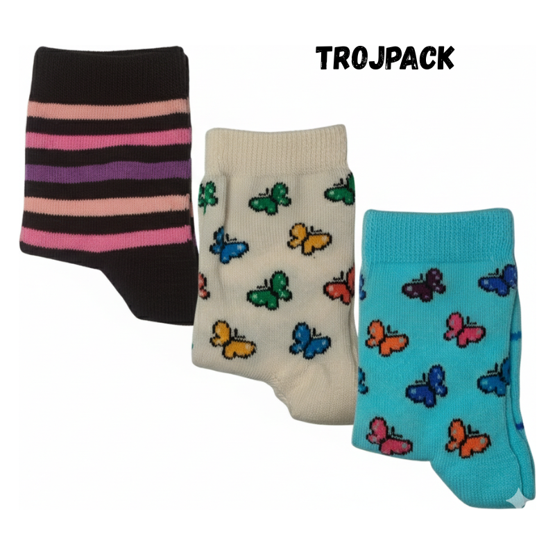 Design Socks Klasické dívčí ponožky trojpack 1-2 roky 113616337