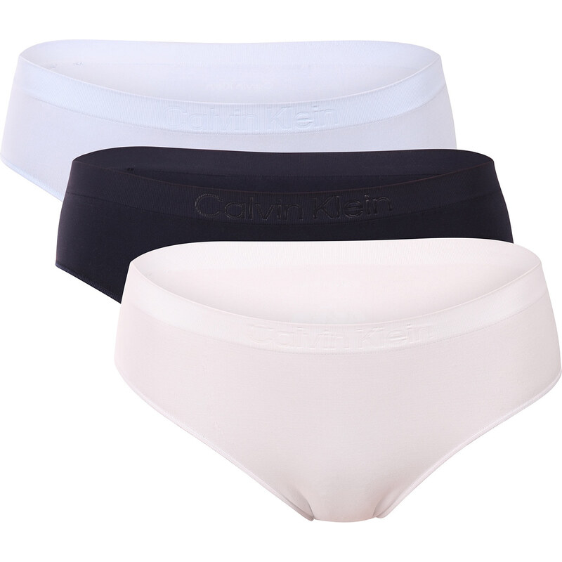 3PACK dámské kalhotky Calvin Klein bezešvé vícebarevné (QD5212-FBI) 113352546