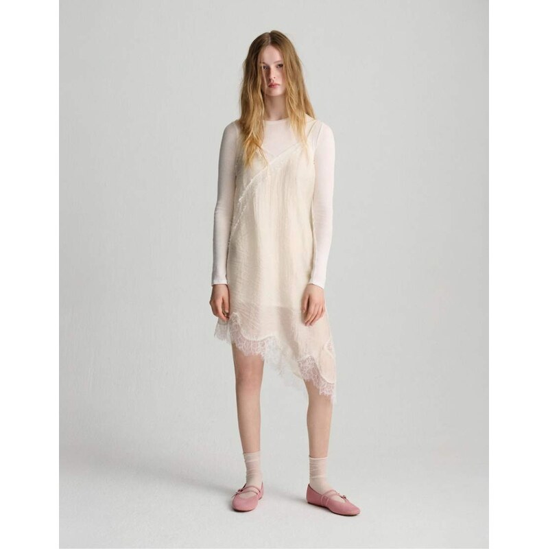 Pull&Bear Double cami dress in beige-Neutral