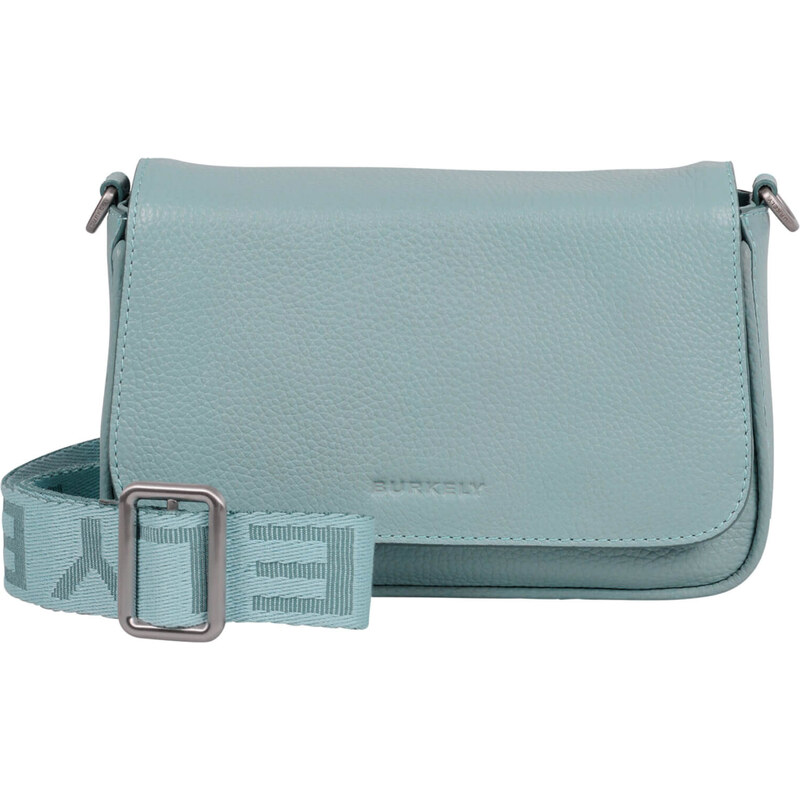 Dámská crossbody kožená kabelka Burkely Ava - světle modrá
