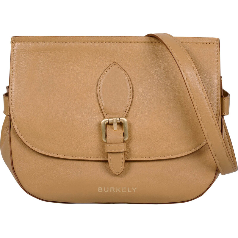 Dámská crossbody kožená kabelka Burkely Moja - béžová