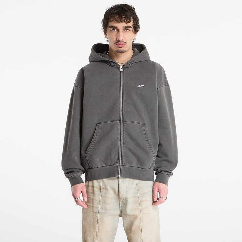 OBEY Clothing Mikina OBEY Lowercase Pigment Zip Hood Pigment