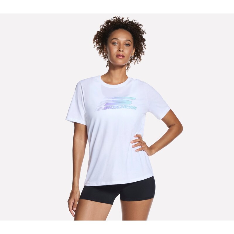 Skechers Ženy Motion Short Sleeve tričko v Bílý, Velikost XS