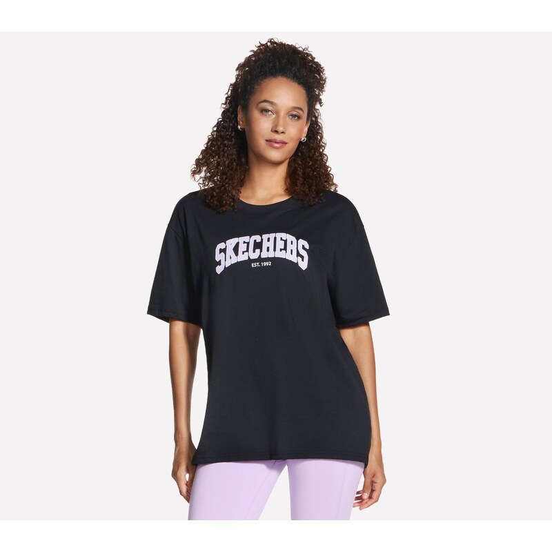 Skechers Ženy Destination Short Sleeve tričko v Černá, Velikost