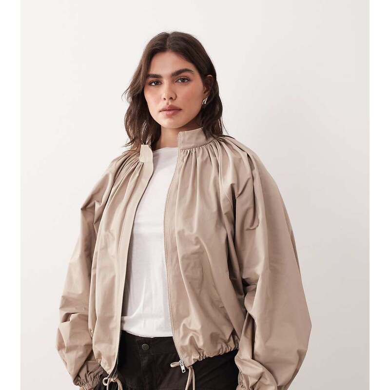 ARRANGE Curve oversized bomber jacket with balloon sleeve in