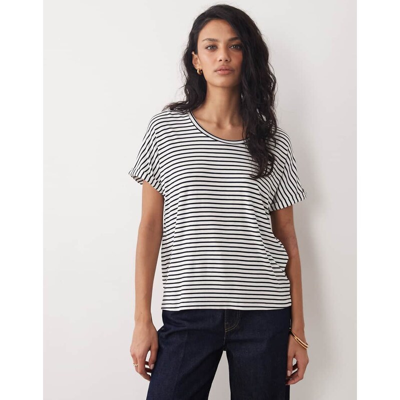 JDY soft touch t-shirt in navy stripes