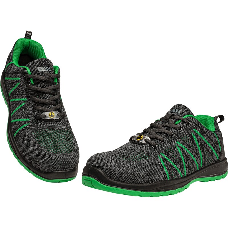 BENNON KNITTER S1 ESD Low polobotka zelená/černá