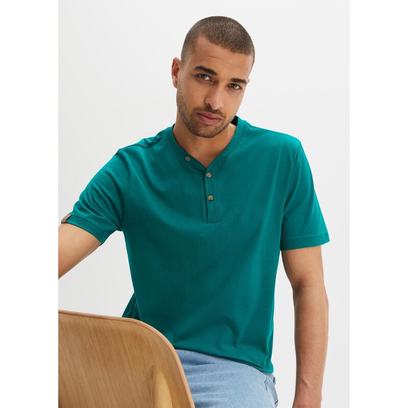 bonprix Henley tričko z čisté organické bavlny (2 ks v balení)