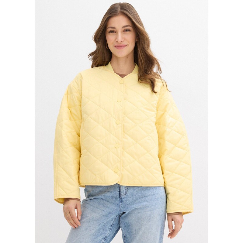 bonprix Oversize prošívaná bunda žlutá Žena 114474127