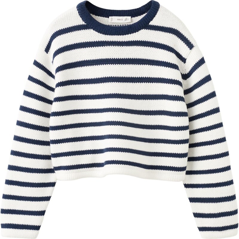 MANGO KIDS Svetr ADELE námořnická modř / bílá