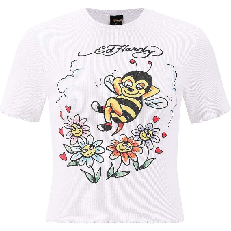Ed Hardy Tričko Biene žlutá / oranžová / černá / bílá