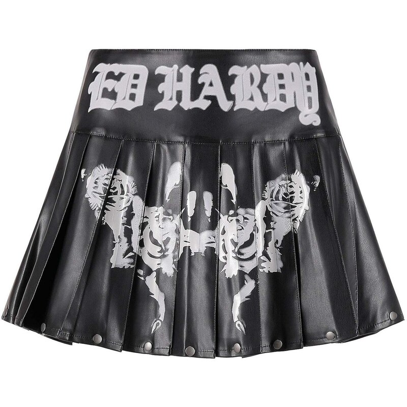 Ed Hardy Sukně Ghost Rose černá / offwhite