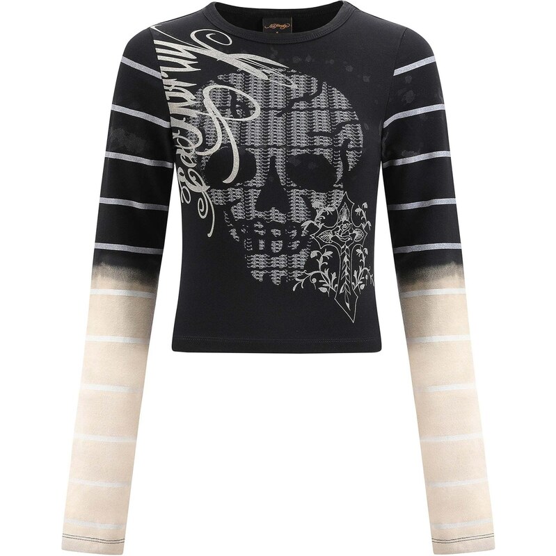 Ed Hardy Tričko Spectrum Skull černá 113362618