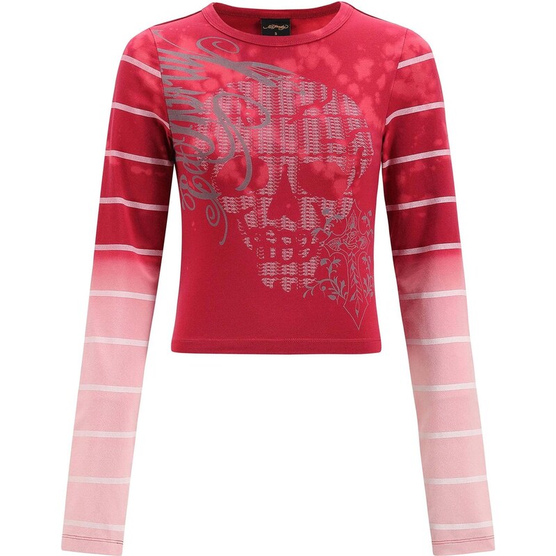 Ed Hardy Tričko růžová / červená / bílá