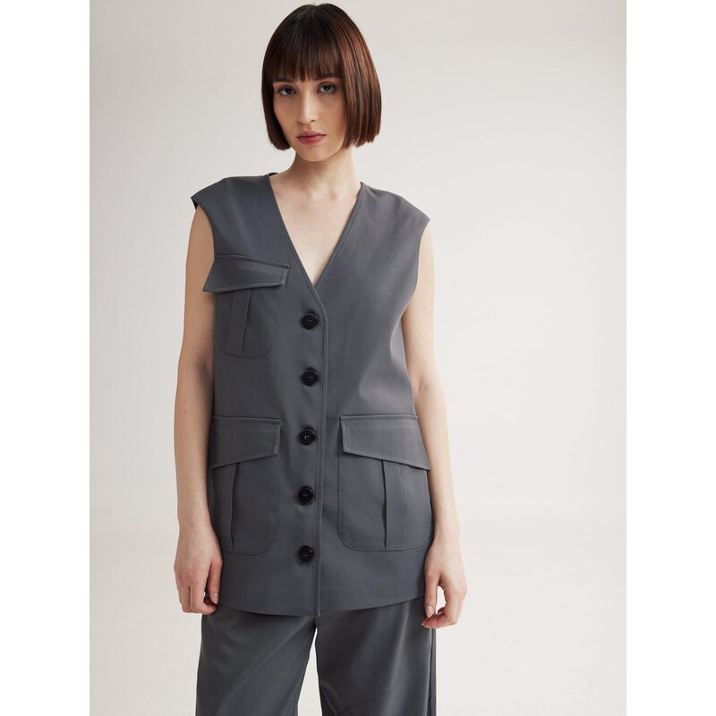 4TAILORS Vesta Carlo šedá 113362788