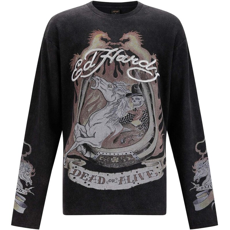 Ed Hardy Tričko mix barev / černá