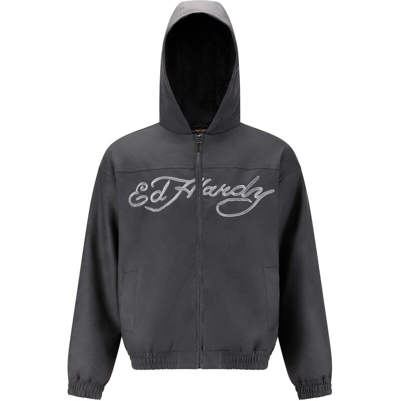 Ed Hardy Přechodná bunda Soaring Eagles šedá / světle šedá /