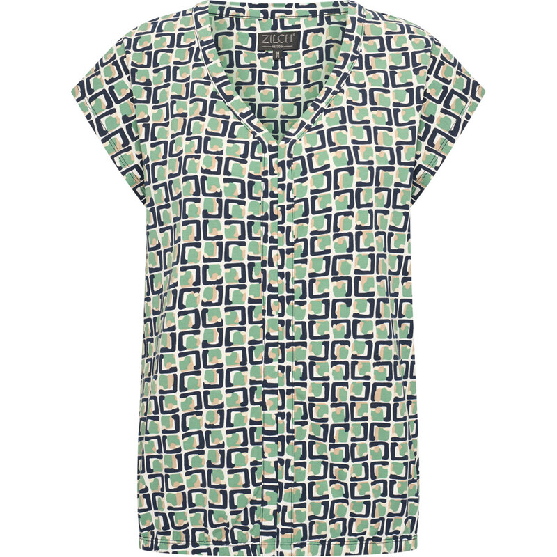 Zilch 61COL10.185P Dámská halenka 001411 - Cubes Navy mix barev 113363307