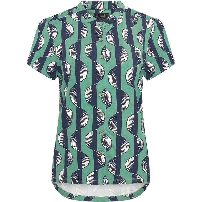 Zilch 61EVI15.061P Dámská halenka 001423 - Waves Sea Green mix barev 113363312