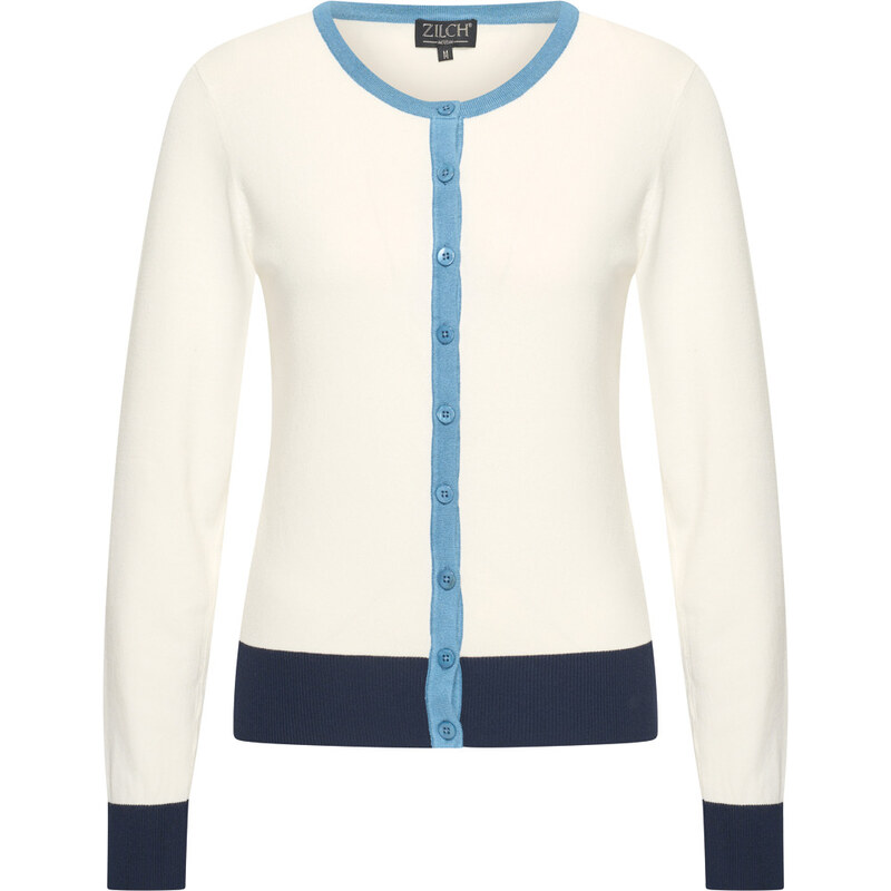 Zilch 61BAS20.002P Dámský svetr 001267 - Multi Off White bílý 113363302