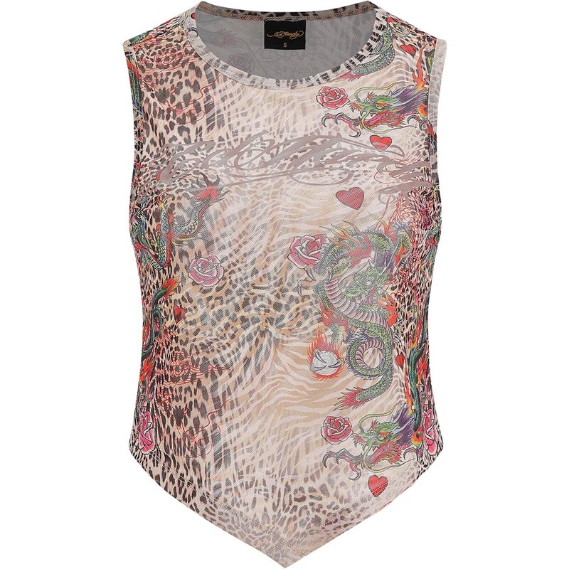 Ed Hardy Halenka Dragon Repeat režná / burgundská červeň 113363348