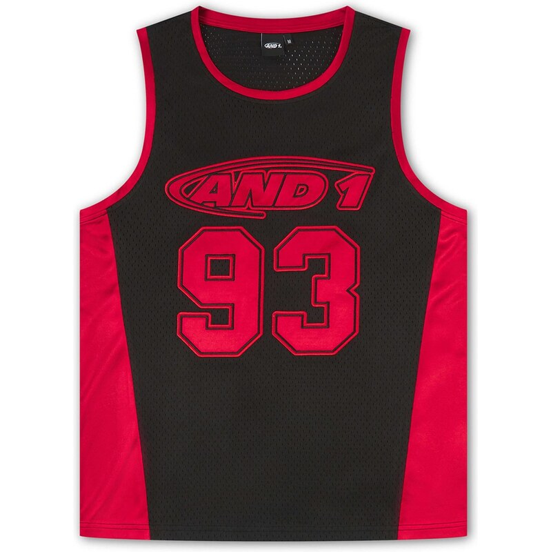 AND1 Tričko 93 Airtex Weste krvavě červená / černá 113363358