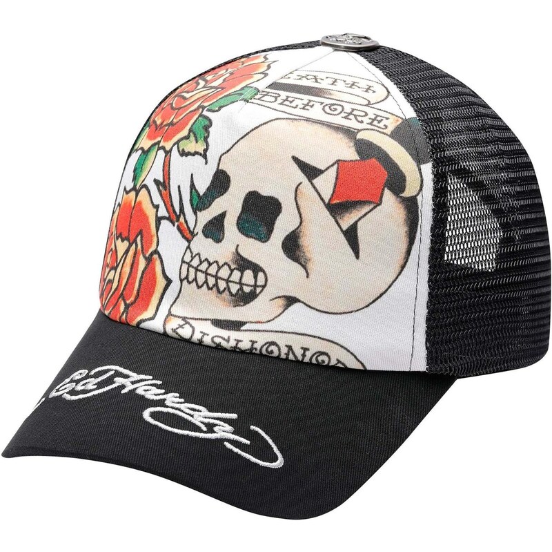 Ed Hardy Kšiltovka Before Dishonor světle béžová / humrová / černá / 113363383