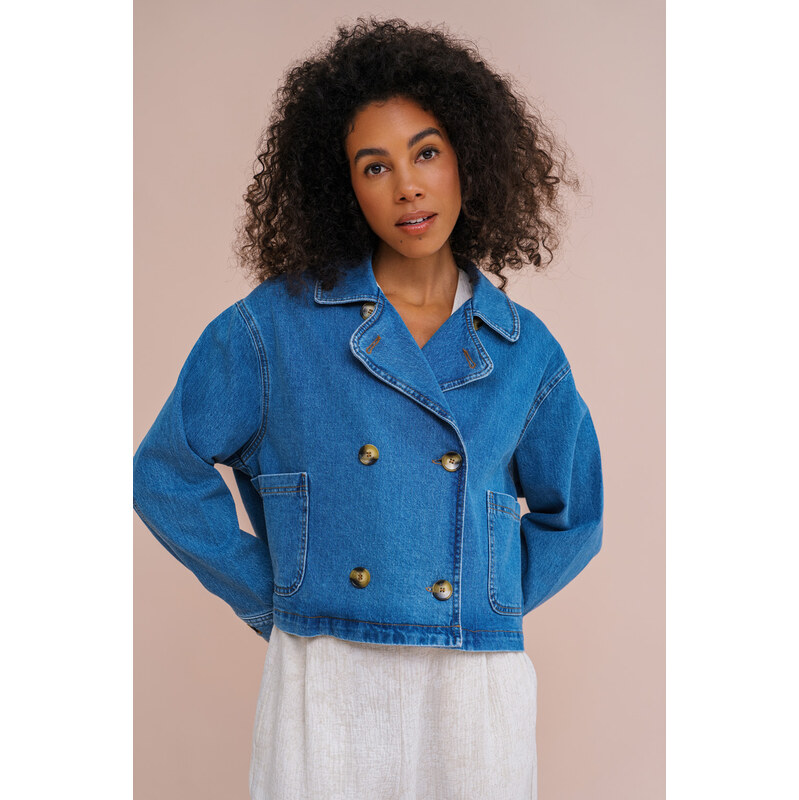 Zilch 61FDN70.056 Džínová nunda/sako 001437 - Light blue denim 113363401