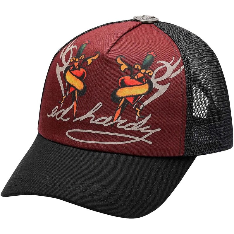 Ed Hardy Kšiltovka starobéžová / smaragdová / humrová / černá 113363392