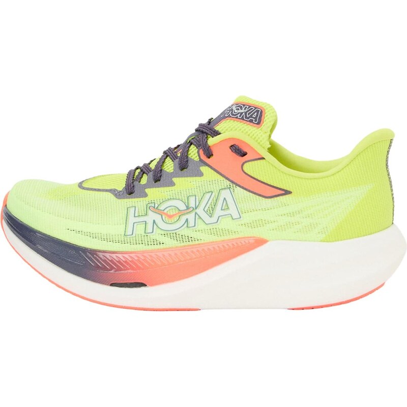 HOKA Běžecká obuv ROCKET X 3 svítivě zelená / tmavě oranžová /
