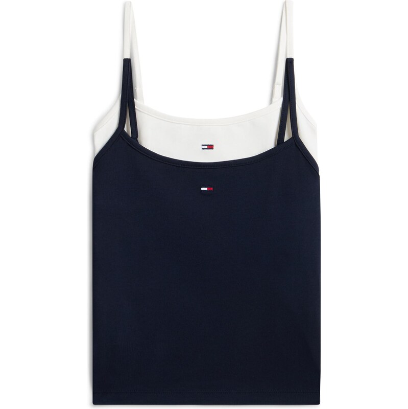 Tommy Jeans Top ESSENTIAL námořnická modř / bílá