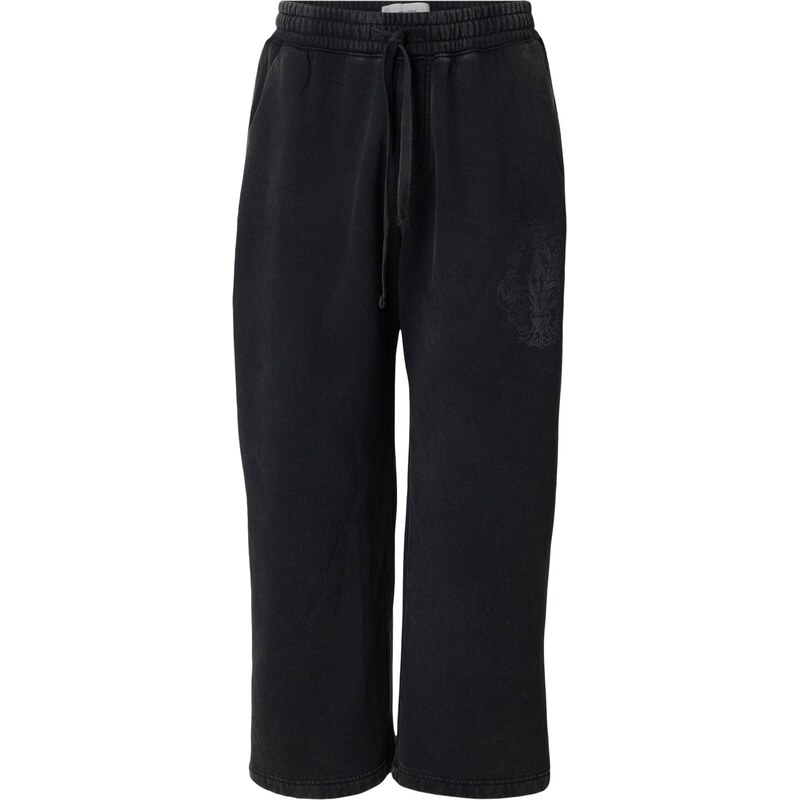 HOLLISTER Kalhoty světle šedá / černá