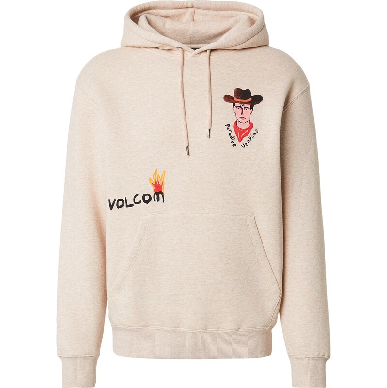 Volcom Mikina MICKEY MASON béžový melír / oranžová / červená /