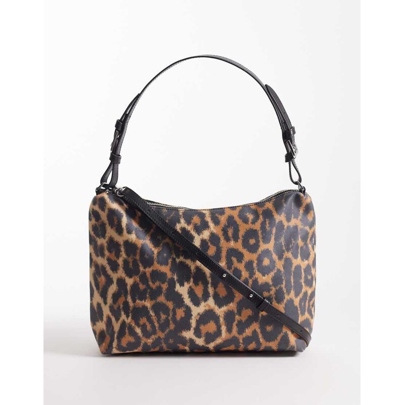 Becksondergaard ginny coated shoulder bag in leopard print-Multi 113369617