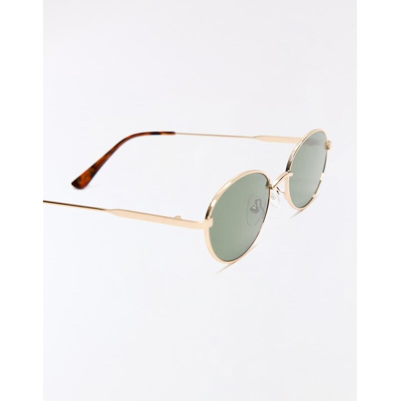 Bershka Metal sunglasses in gold