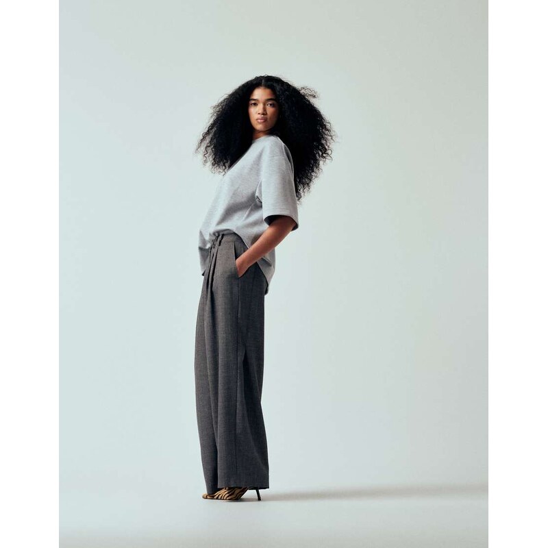 ASOS DESIGN tailored low rise trousers in charcoal check - MULTI 110609263