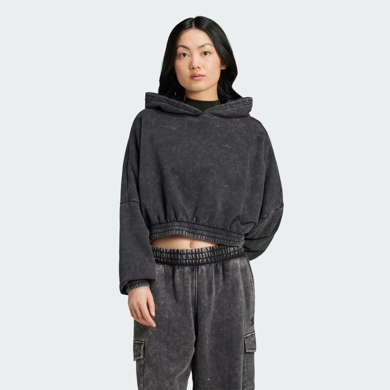 Adidas Acid-Wash Crop Hoodie 113367627