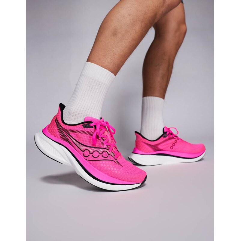 Saucony Endorphin Speed 5 running trainers in pink and black 113374767