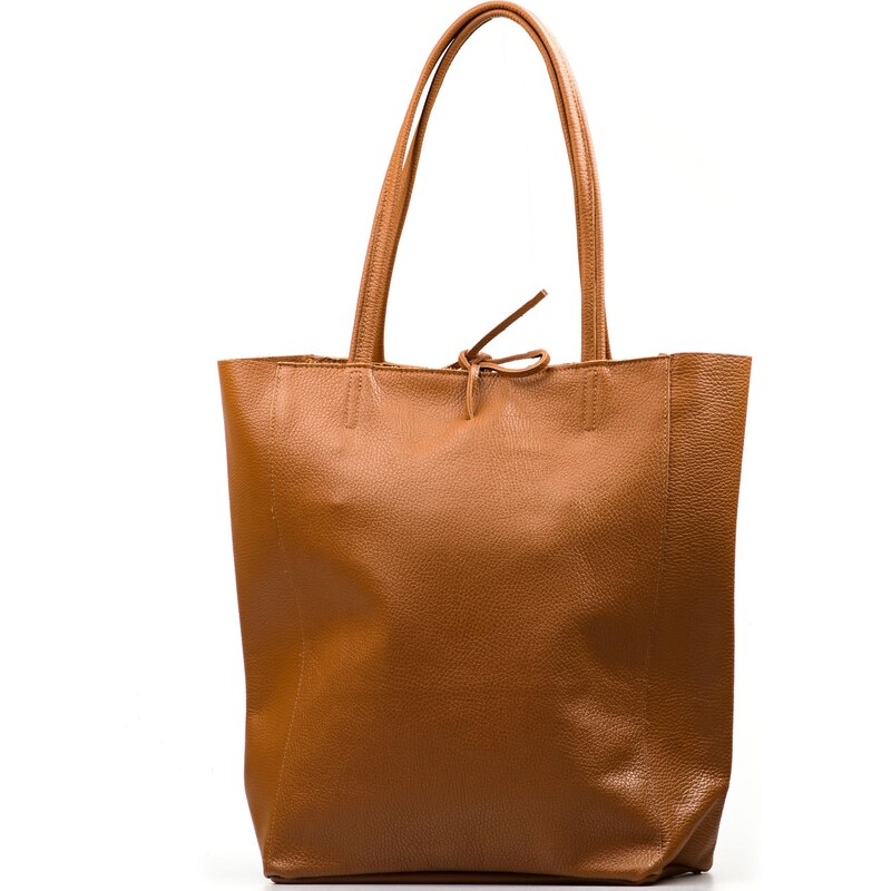 Blaire Kožená shopper kabelka Zinia koňakově hnědá