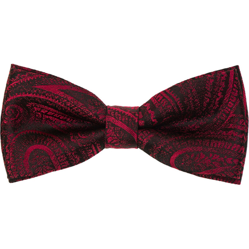 Avantgard tmavě červený pánský motýlek se vzorem paisley +